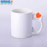 Чашка белая для сублимации с сердцем
