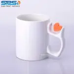 Чашка біла для сублімації з серцем