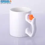 Чашка біла для сублімації з серцем