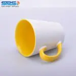 Чашка для сублімації кольорова всередині і ручка Latte (жовтий)