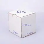 Упаковка белая из картона для чашек 425мл