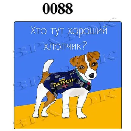 Магніти на холодильник "ПАТРОН" 6х6см (0088)