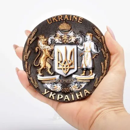 ТАРЫЛКА УКРАИНА ГЕРБ 12см