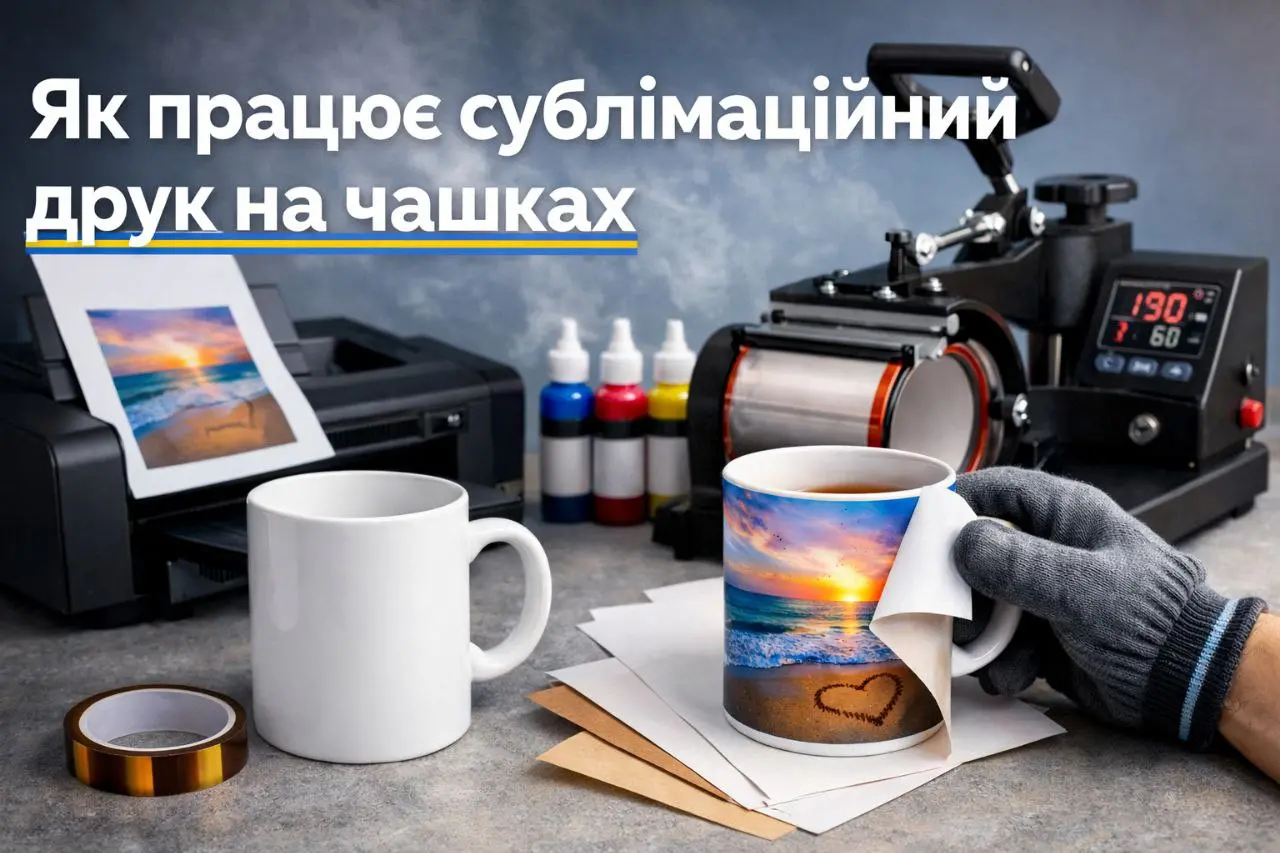 Як працює сублімаційний друк на чашках